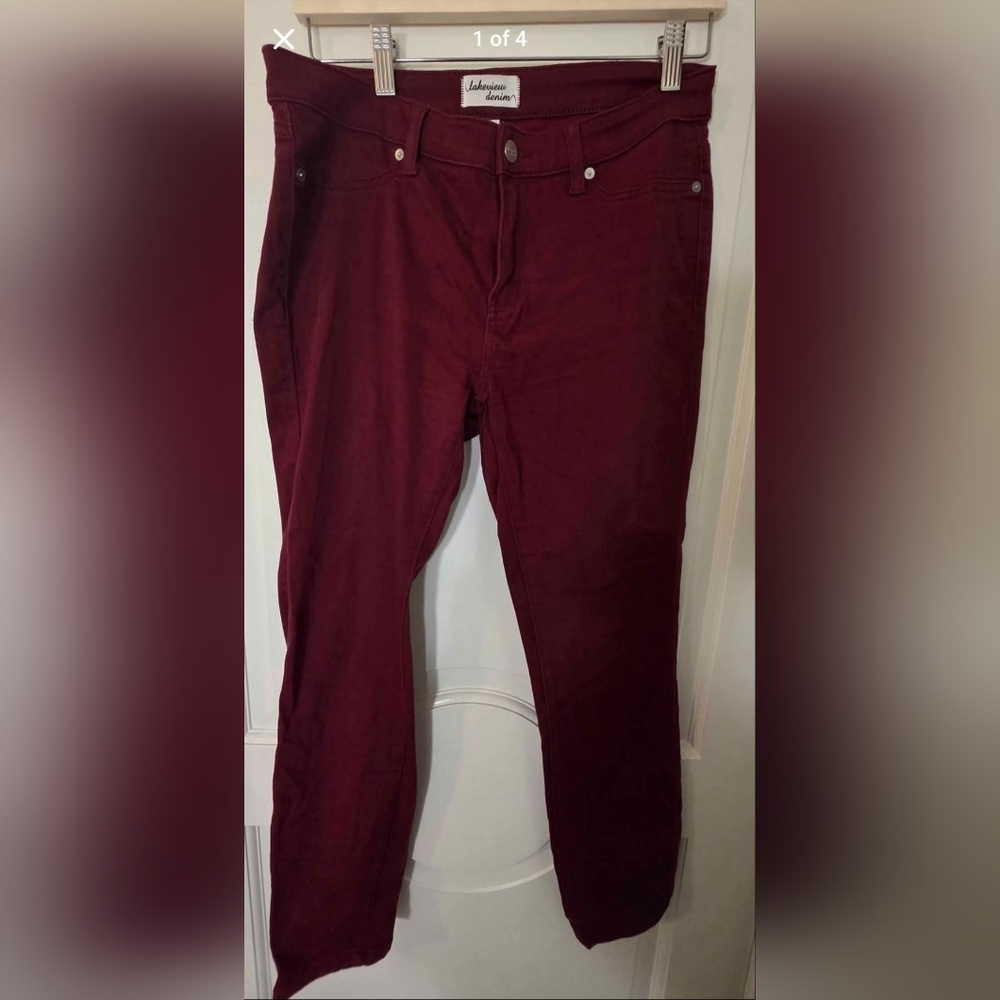 Stitch Fix Lakeview Denim Alex Colored Skinny Jean - Color Burgandy/Tuscany